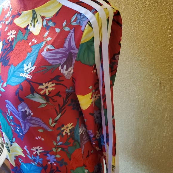 Adidas Floral Red Midi Dress - Picture 3 of 6